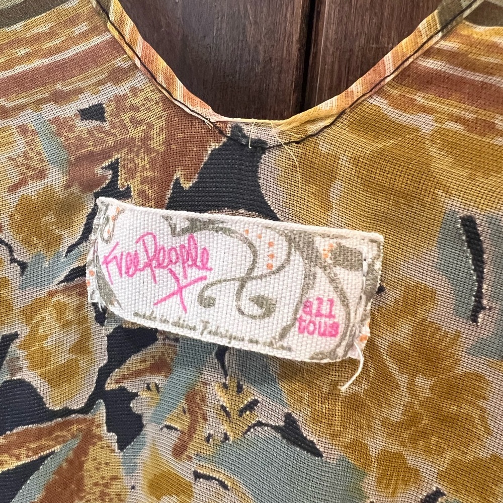 Free People Beguiled Burnout Patchwork Kimono - image 1